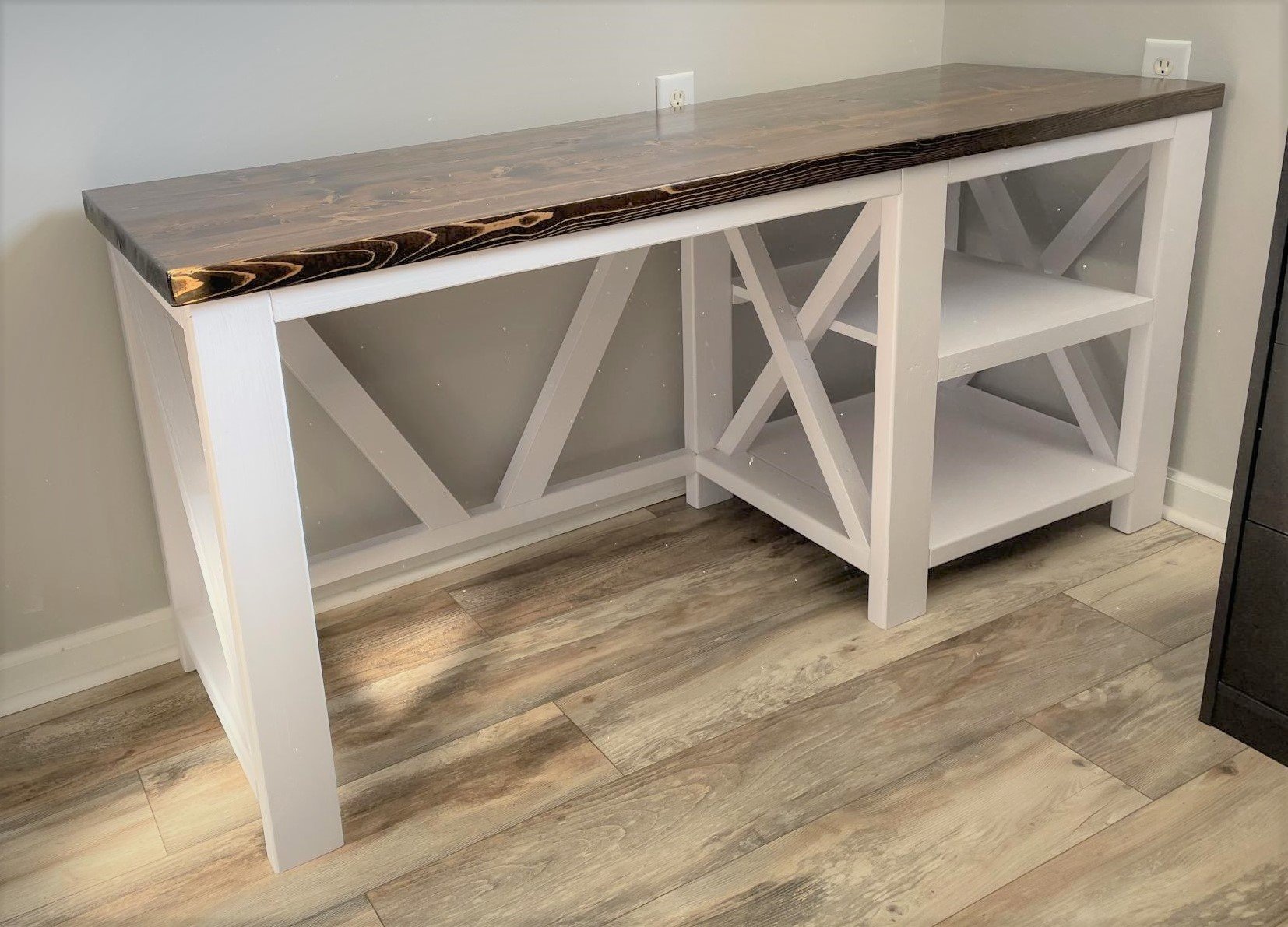 Rustic X Desk woodworking plan