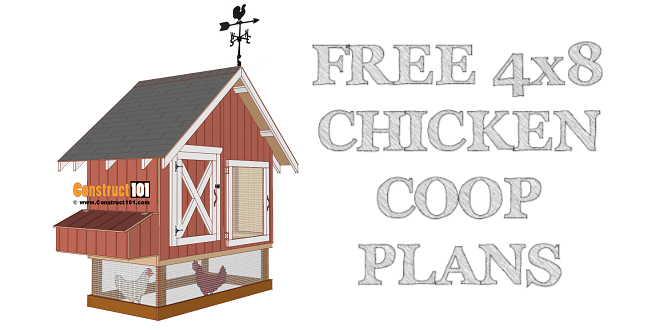 4×8 Chicken Coop Plans – Free PDF Download – Material List - Image 1