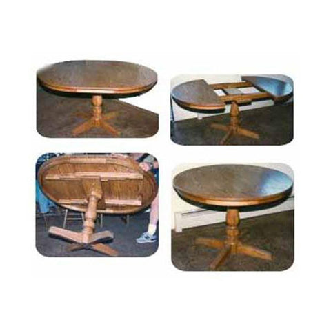 Woodworking Project Paper Plan to Build Round Pedestal Extension Table - Image 1
