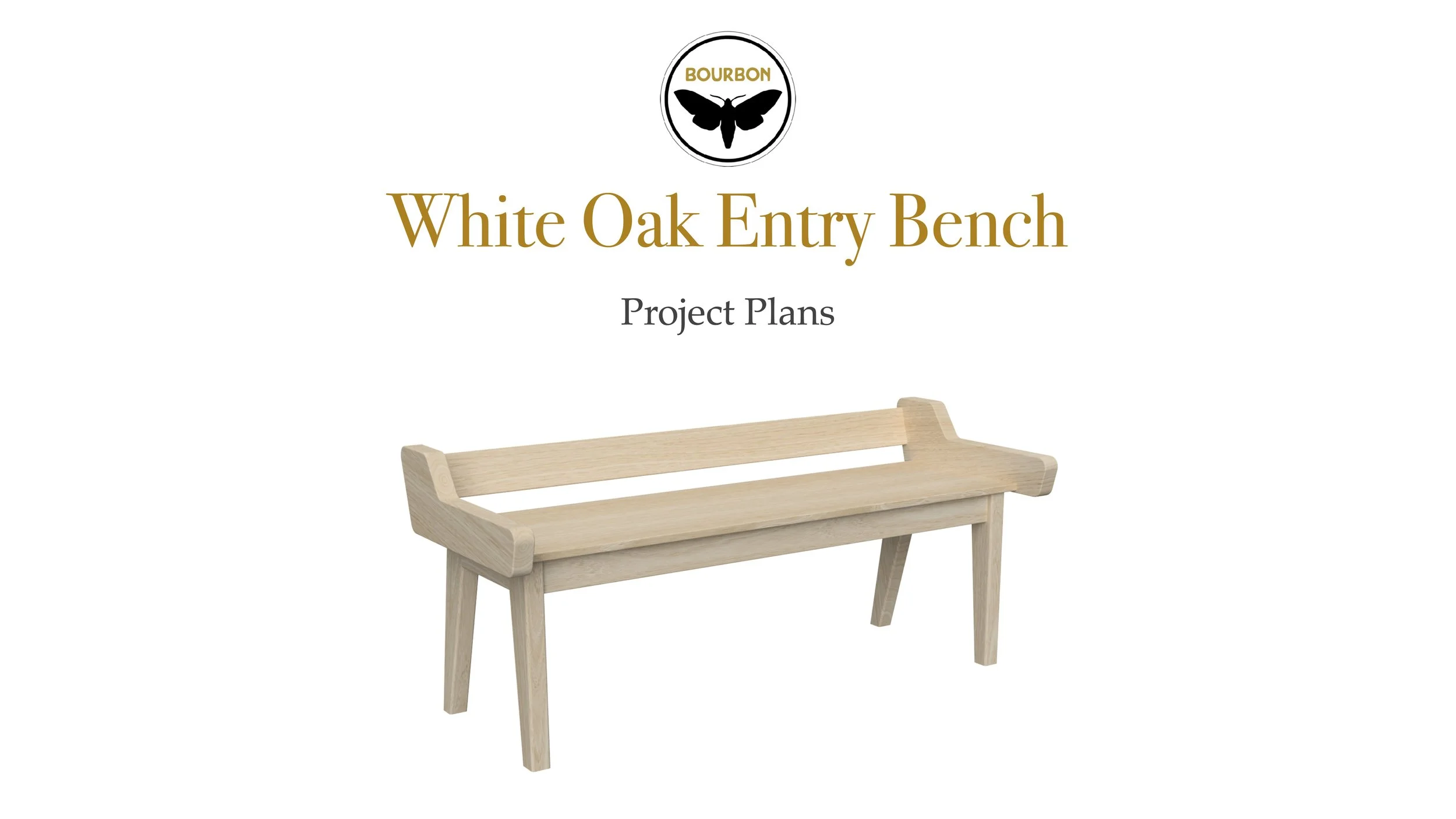 White Oak Entryway Bench Plans - Image 1