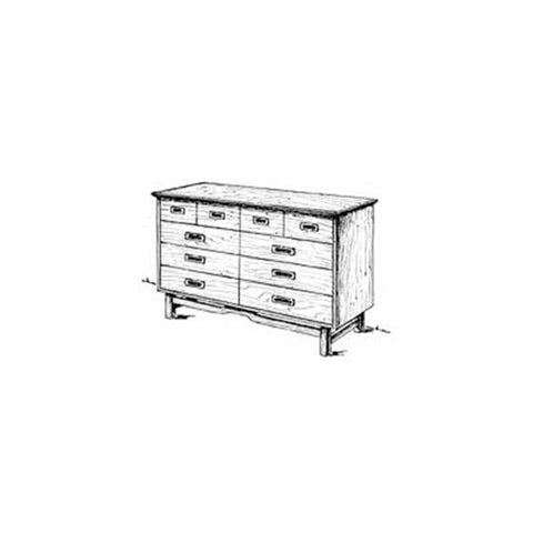 Woodworking Project Paper Plan to Build Retro Double Dresser - Image 1