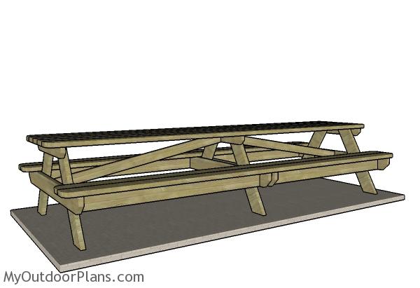 12 FOOT PICNIC TABLE PLANS woodworking plan