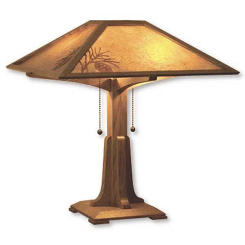 Downloadable Woodworking Project Plan to Build Arts and Crafts Table Lamp - Image 1