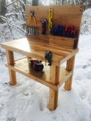 Kids Pallet Workbench woodworking plan