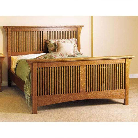 Downloadable Woodworking Project Plan to Build Arts & Crafts Bed - Image 1