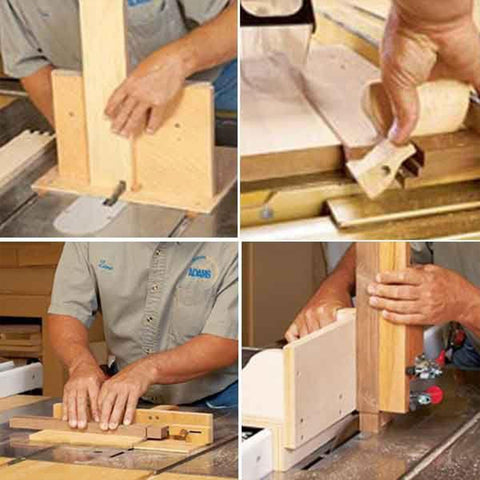 Downloadable Woodworking Project Plan to Build 4 Task-Tackling Tablesaw Jigs - Image 1