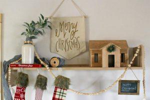 Modern Wall Shelf Stocking Holder - Image 1