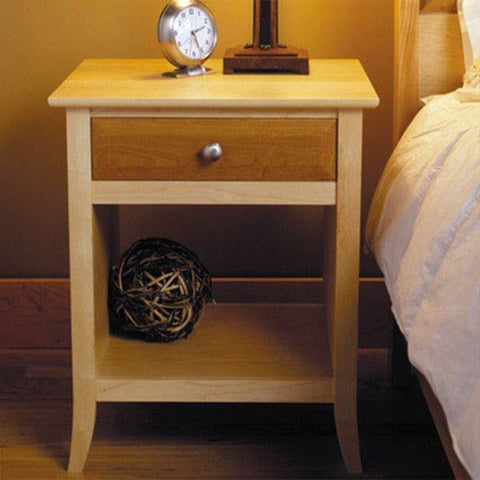 Downloadable Woodworking Project Plan to Build Maple & Cherry Nightstand - Image 1