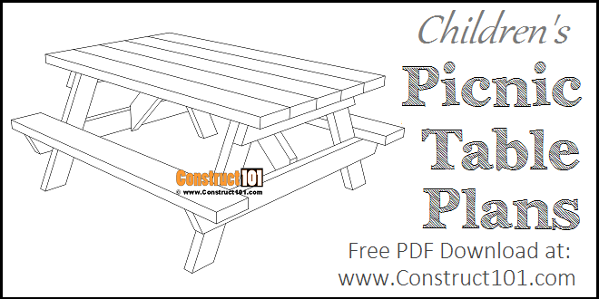 Children's Picnic Table Plans woodworking plan