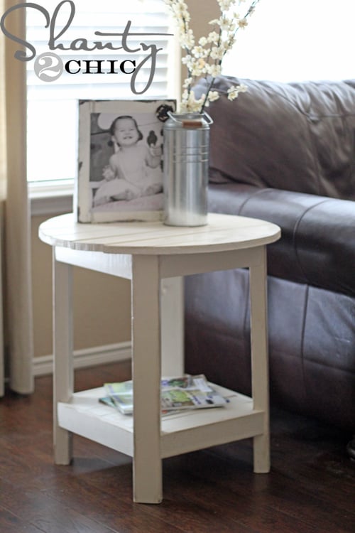 DIY Pottery Barn Inspired Benchright Side Table woodworking plan