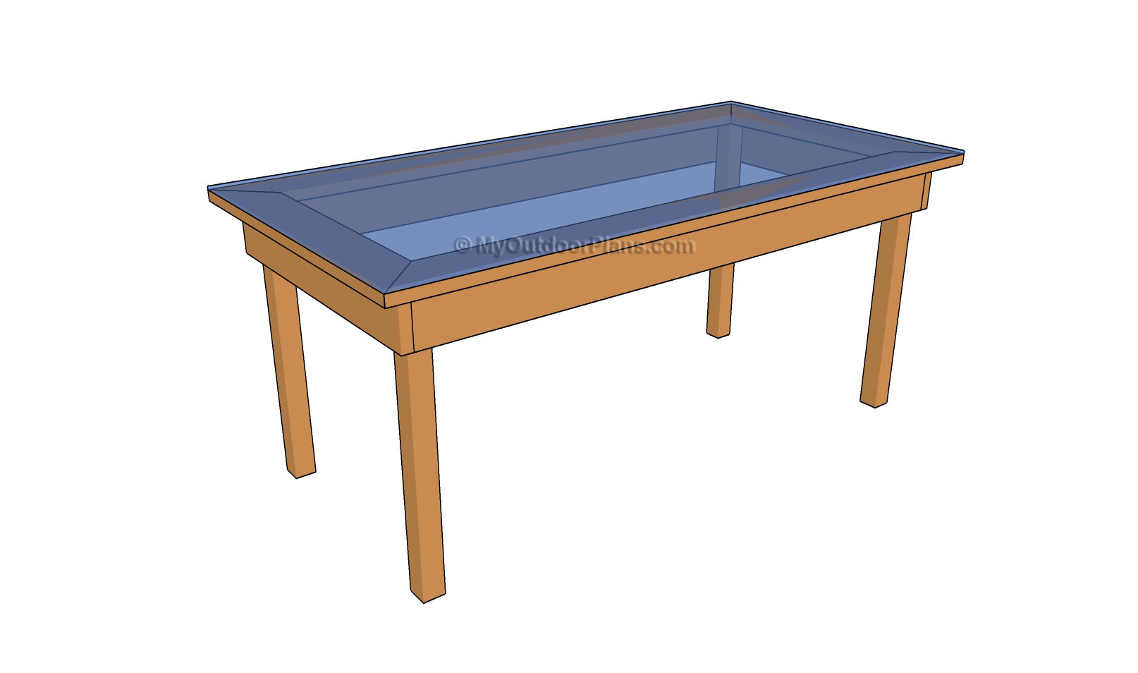 WOOD PATIO TABLE PLANS - Image 1