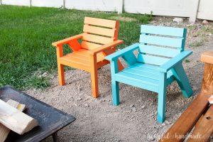 Kids Slatted Outdoor Chairs - Image 1