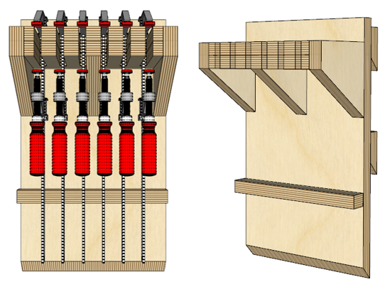 French Cleat F Style Clamp Organizer – Build Plans - Image 1