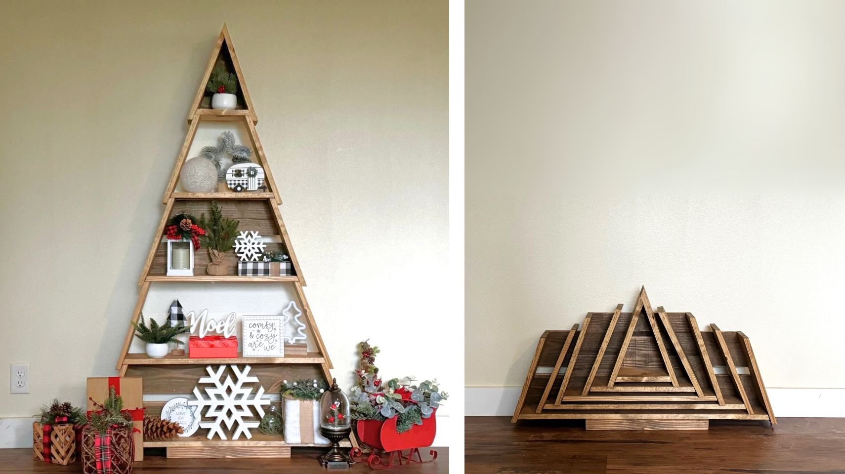 Collapsible Standing Christmas Tree Shelf - Image 1