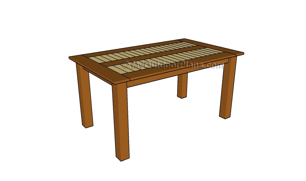 OUTDOOR DINING TABLE PLANS woodworking plan