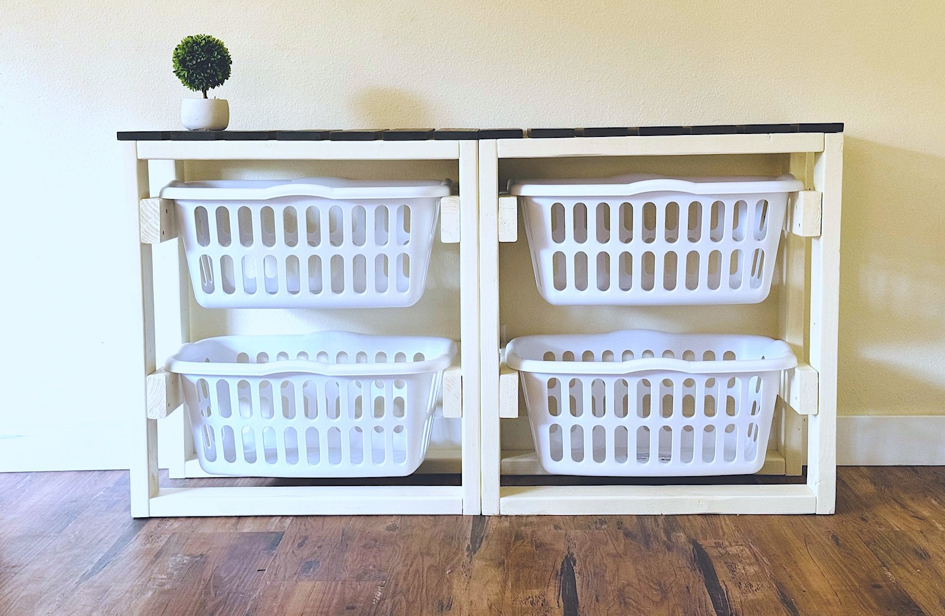 Open Frame Laundry Basket Organizer woodworking plan