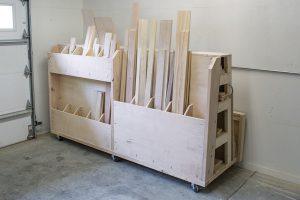 DIY Lumber Rack – How to Build a Rolling Lumber Sheet Goods Cart woodworking plan