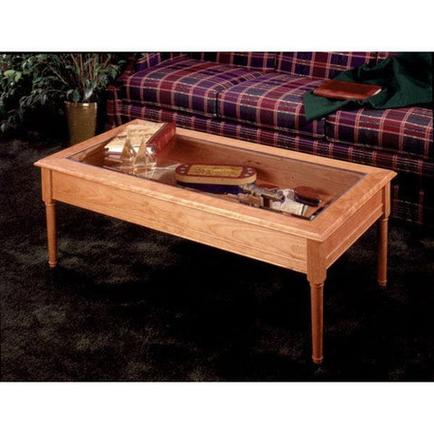 Woodworking Project Paper Plan to Build Glass-Topped Coffee Table - Image 1