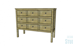 Console Table with Faux Drawer Fronts - Image 1
