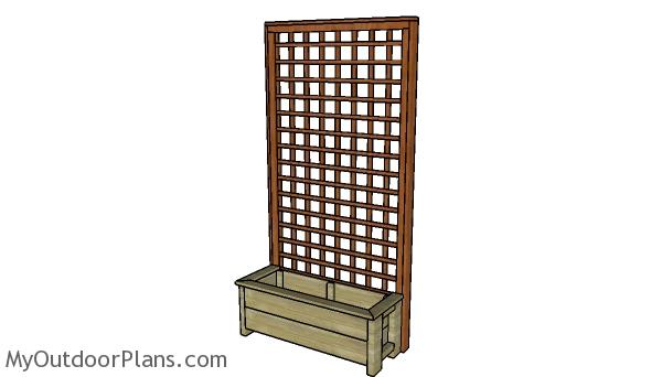 FREE PLANTER BOX WITH TRELLIS PLANS woodworking plan
