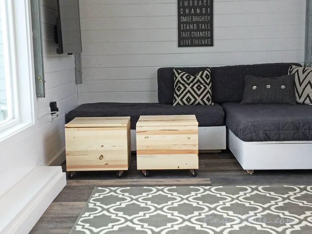 Wood Storage Stools woodworking plan