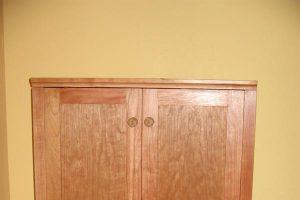 Contemporary Cherry Liquor Cabinet woodworking plan