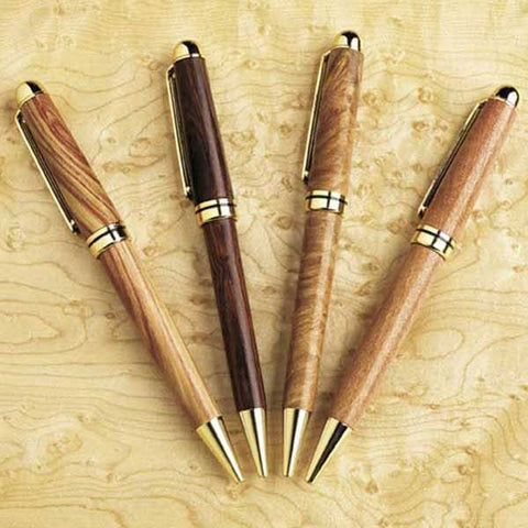 Woodworking Project Paper Plan to Build Turned Writing Pens - Image 1
