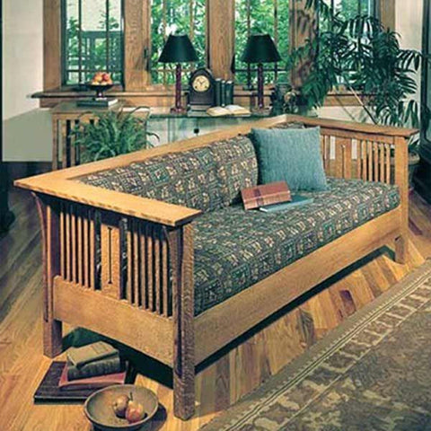 Downloadable Woodworking Project Plan to Build Arts and Crafts Mission Sofa and Chair - Image 1