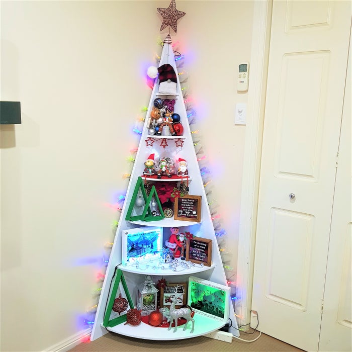 How to Make a Corner Christmas Tree Shelf - Image 1