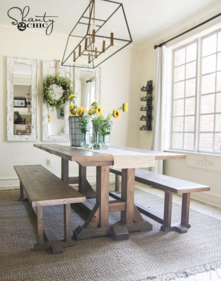 DIY Farmhouse Dining Bench Plans and Tutorial - Image 1