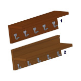 Vintage wall shelf with coat hooks plans - Image 1