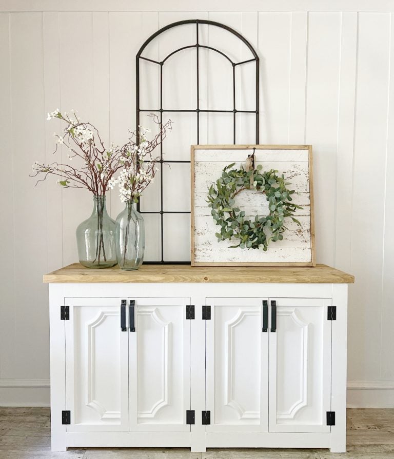 DIY Modern Farmhouse Fancy Door Cabinet - Image 1