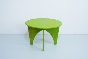 Round Plywood Coffee Table - Image 1