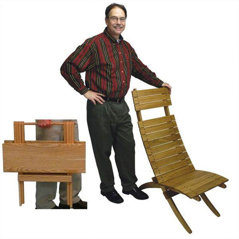 Woodworking Project Paper Plan to Build Cross-Brace Chair and Folding Table - Image 1