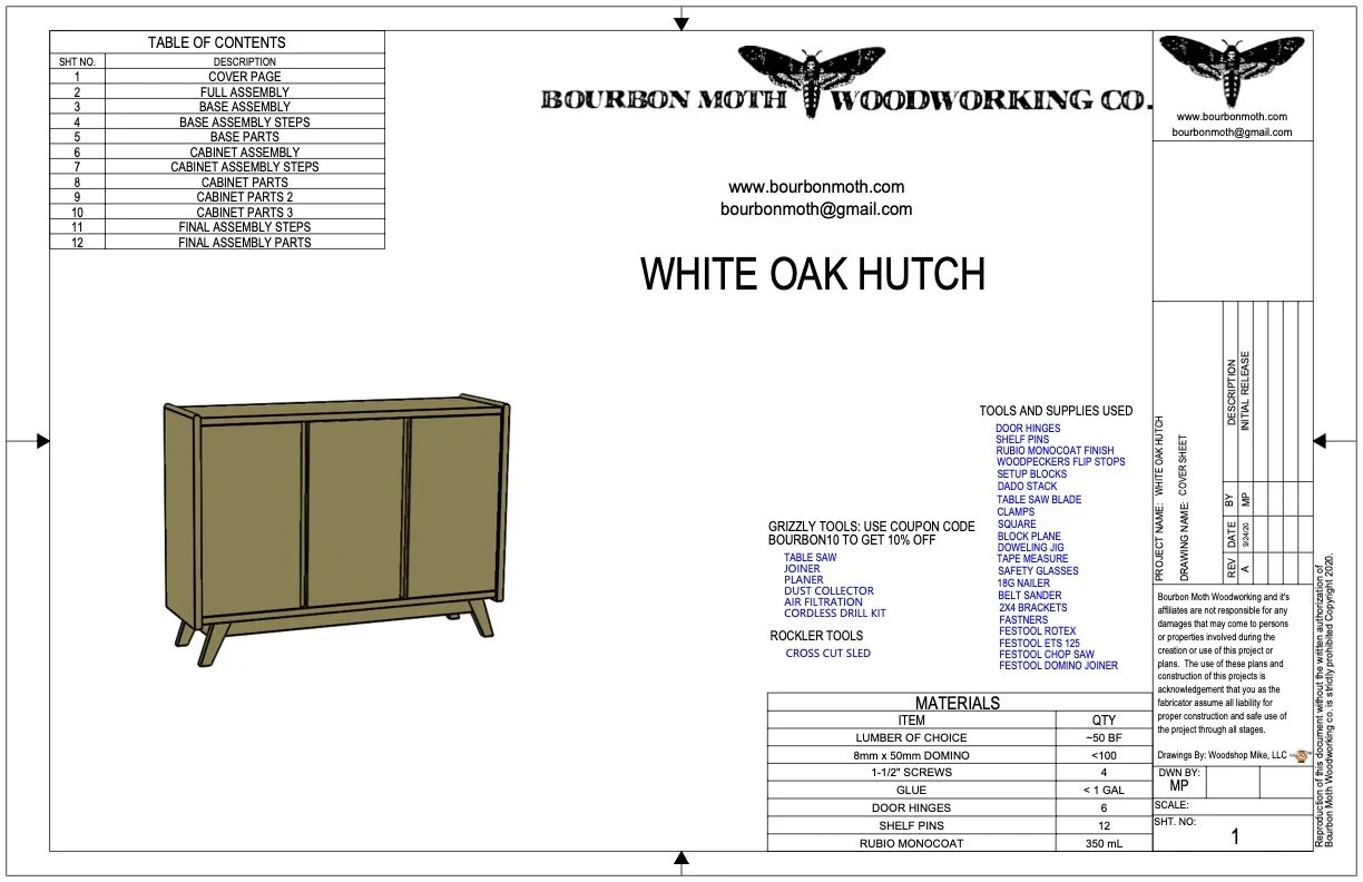 Mid-Century Dining Hutch Plans - Image 1