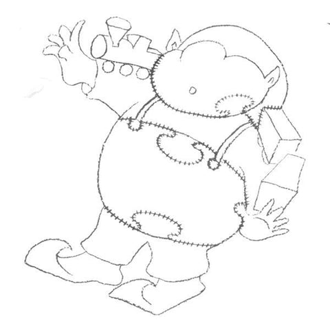 Woodworking Project Paper Plan to Build Elf with Train - Image 1