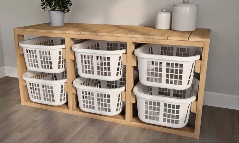 Triple Laundry Basket Organizer - Image 1