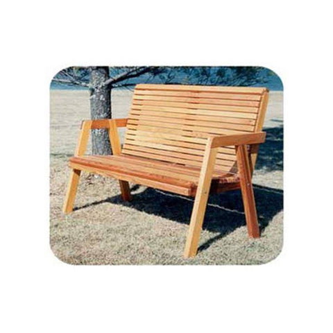 Woodworking Project Paper Plan to Build Simple Patio Bench - Image 1