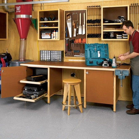 Woodworking Project Paper Plan to Build Tough-Stuff Workbench - Image 1