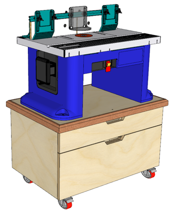 Router Table Cart – Build Plans | Woodworking Plans, DIY Router Table, Router Table Plans - Image 1