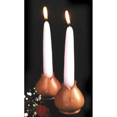 Woodworking Project Paper Plan to Build Turned Candleholders - Image 1