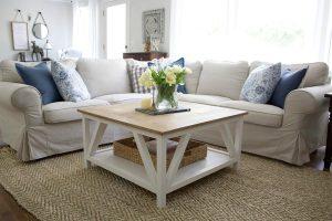 Modern Farmhouse Square Coffee Table - Image 1