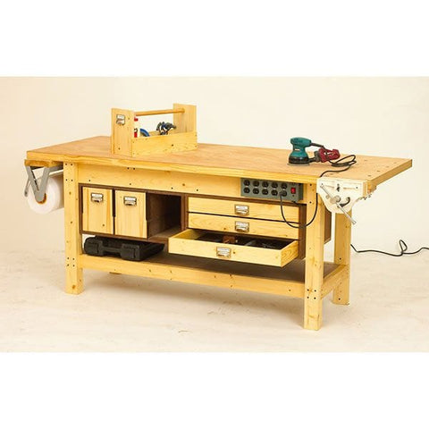 Woodworking Project Paper Plan to Build Basic Workbench and 6 Ways to Beef It Up - Image 1