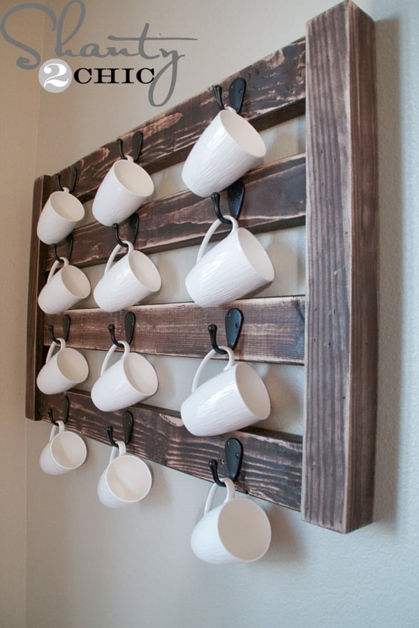 DIY Coffee Mug Display woodworking plan