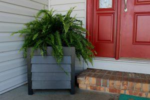 Louvered Wood Planter Box - Image 1