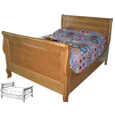 Woodworking Project Paper Plan to Build French American Sleigh Bed - Image 1