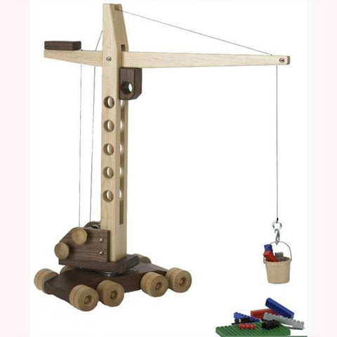 Downloadable Woodworking Project Plan to Build Contractor Grade Mobile Crane Toy - Image 1