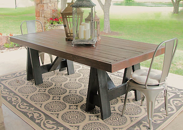 Sawhorse Outdoor Table - Image 1