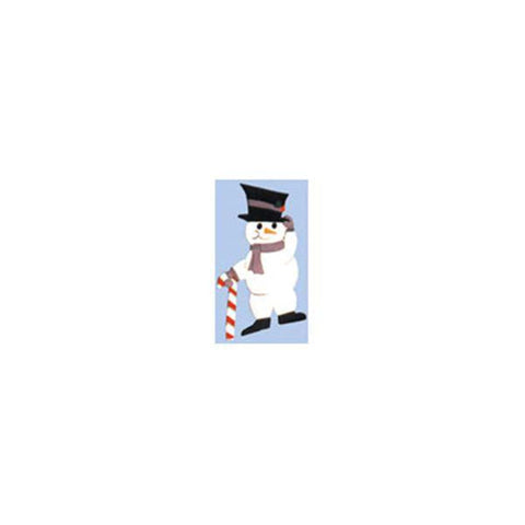Woodworking Project Paper Plan to Build Snowman with Candy Cane - Image 1