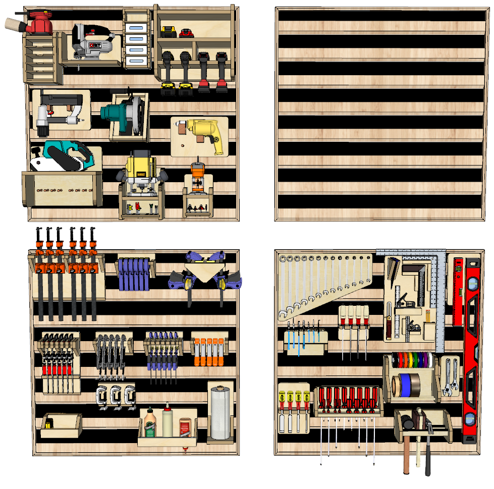 French Cleat Organizers Mega Combo Build Plans - Image 1